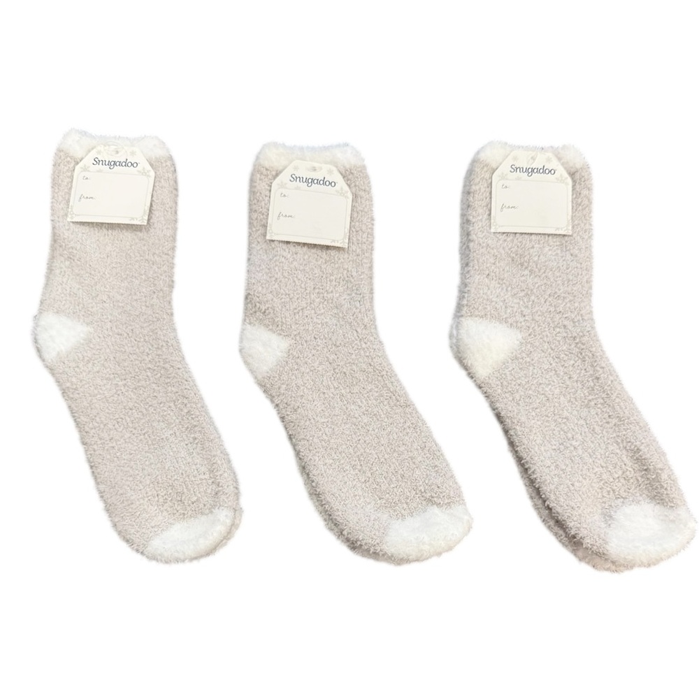 SNUGADOO 3 Pairs Comfy Cozy Warm Fuzzy Socks NWT OSFM